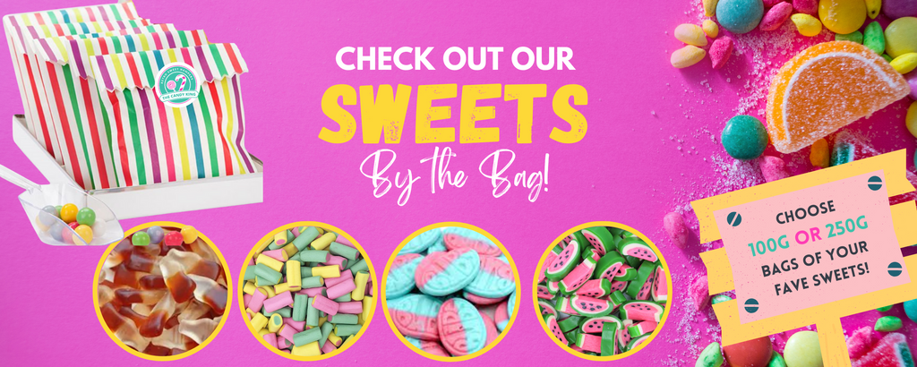 Sweets by the bag 100g and 250g. Traditional candy jars