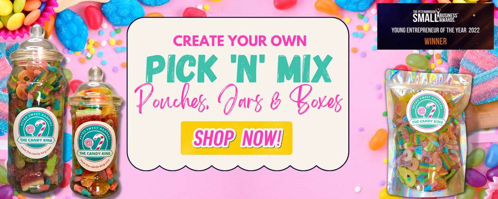 Custom pick and mix sweets. Choose from over 125 different varieties or sweets