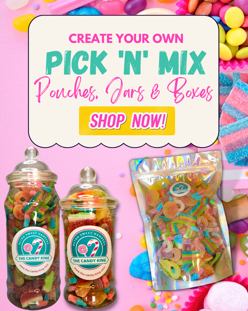 Custom pick and mix sweets. Choose from over 125 different varieties or sweets